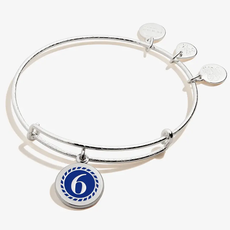 Number 6 Healing Charm Bangle – Symbol of Love and Support