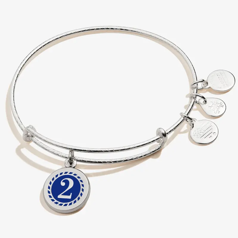 Number Two Charm Bangle – Represents Grace, Comfort & Sensitivity