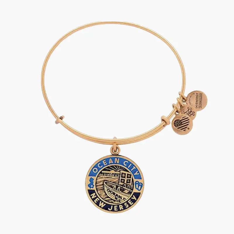 Ocean City-Inspired Charm Bangle Bracelet