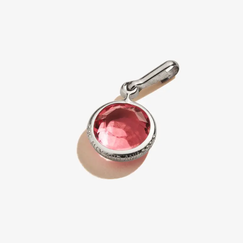October Birthstone Rose Quartz Charm