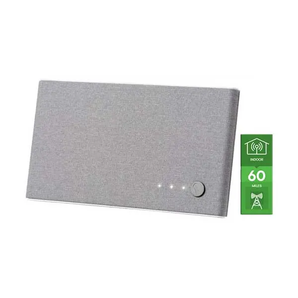 One For All 14460 Amplified Indoor HDTV Antenna – Digital Signal Booster for Over-the-Air Broadcasts
