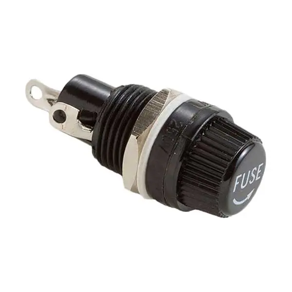 OptiFuse 5×20mm Panel-Mount Fuse Holder – UL-Rated 10A (PMC-KS-01-SOS-BP)