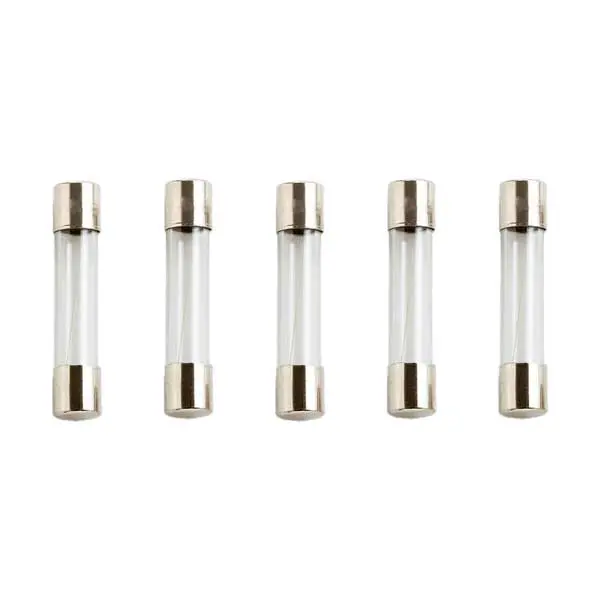 OptiFuse 6.3×32mm 1A 250V Slow-Blow Glass Fuse – 5-Pack