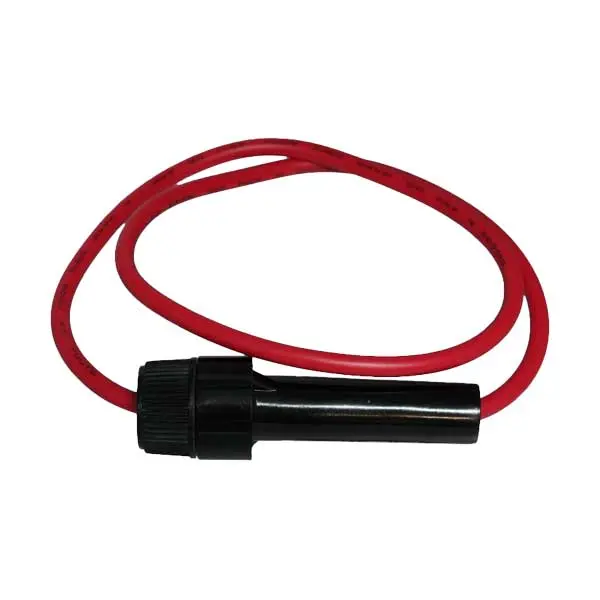 OptiFuse 6.3×32mm In-Line Fuse Holder – 12 AWG Input, 30A UL-Certified (LPA-24B-12R-BP)
