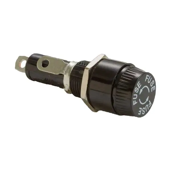OptiFuse 6.3×32mm Panel-Mount Fuse Holder – UL-Certified 30A (PMA-KB-01H-SOS-BP)