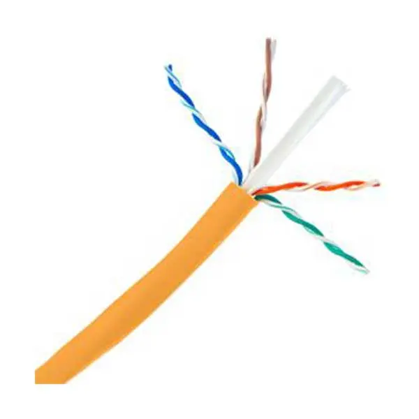 Orange Cat6 Ethernet Cable – 23 AWG, 4-Pair, 600 MHz, PVC Jacket, 1000-Foot Box