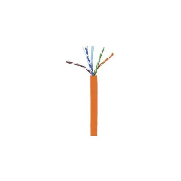 Orange Cat6 Ethernet Cable – 23 AWG, 4-Pair, 600 MHz, PVC Jacket, Sold by the Foot