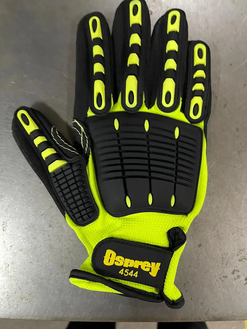 Osprey/Vistar Premium Impact-Resistant Mechanix-Style Leather Safety Glove – Green, Model 4544 | GLOVE-IG-4544