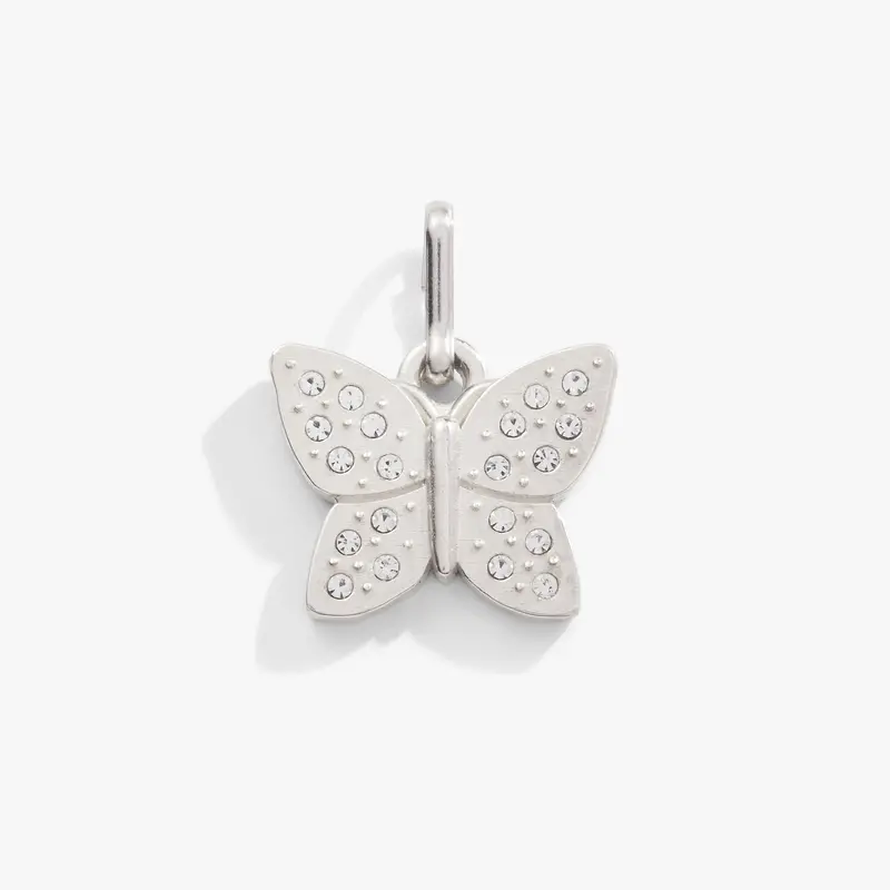 Pavé-Set Butterfly Charm for Charms or Bracelets