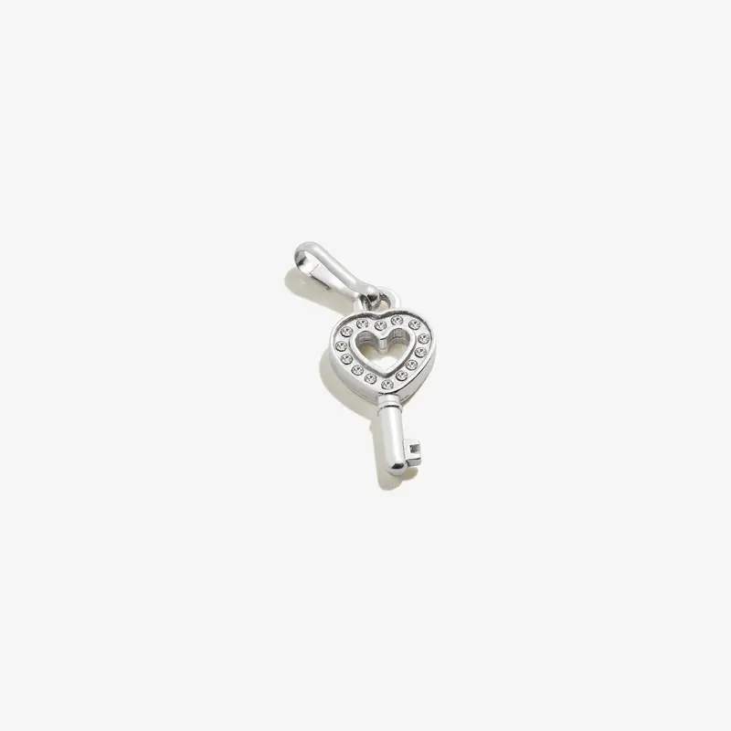 Pavé-Set Key to Love Charm – Sparkling Symbolic Pendant