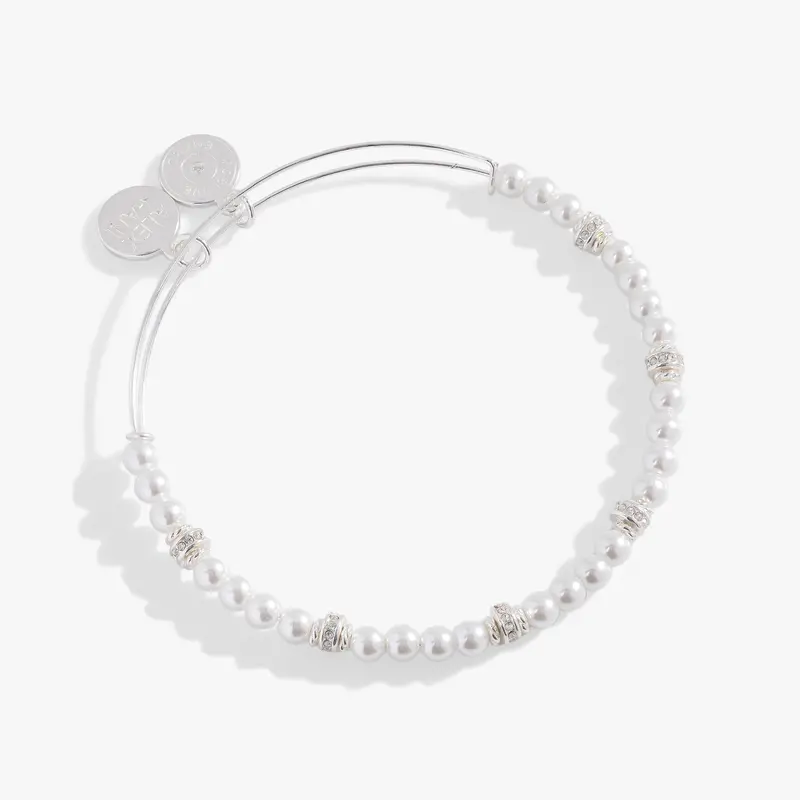 Pearl & Rondelle Beaded Stretch Bangle