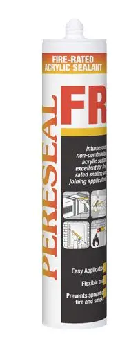Pereseal Fire-Rated Acrylic Sealant – 300ml Tube in Grey or White | SIL-A-PFR