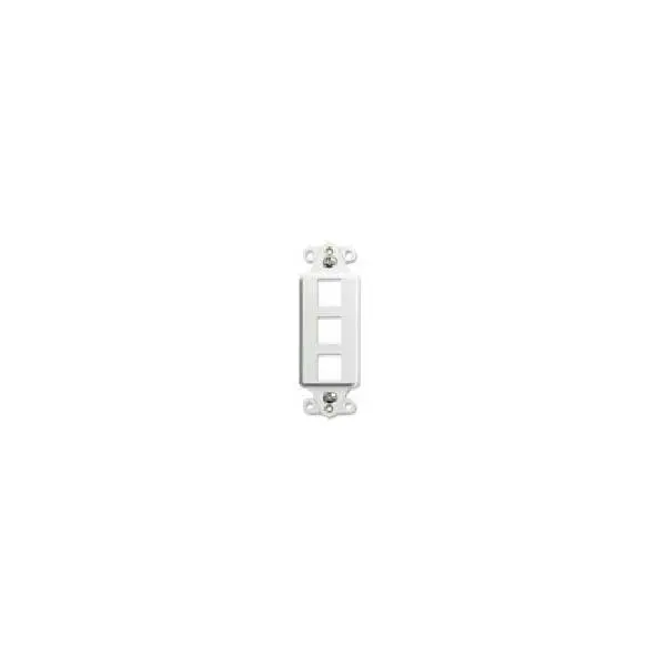 Philmore LKG72-5053 White 3-Port Keystone Wallplate Insert (Single-Gang)