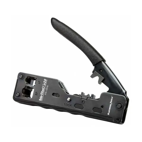 Platinum Tools Tele-Titan XG 2.0 CAT6A Crimping Tool: Precision 10Gig Network Cable Termination