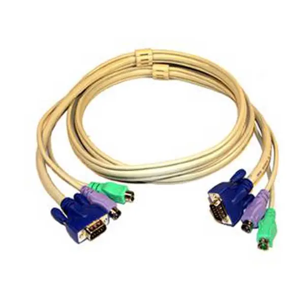 Premium Male to Male PS/2 KVM Cable – 15′