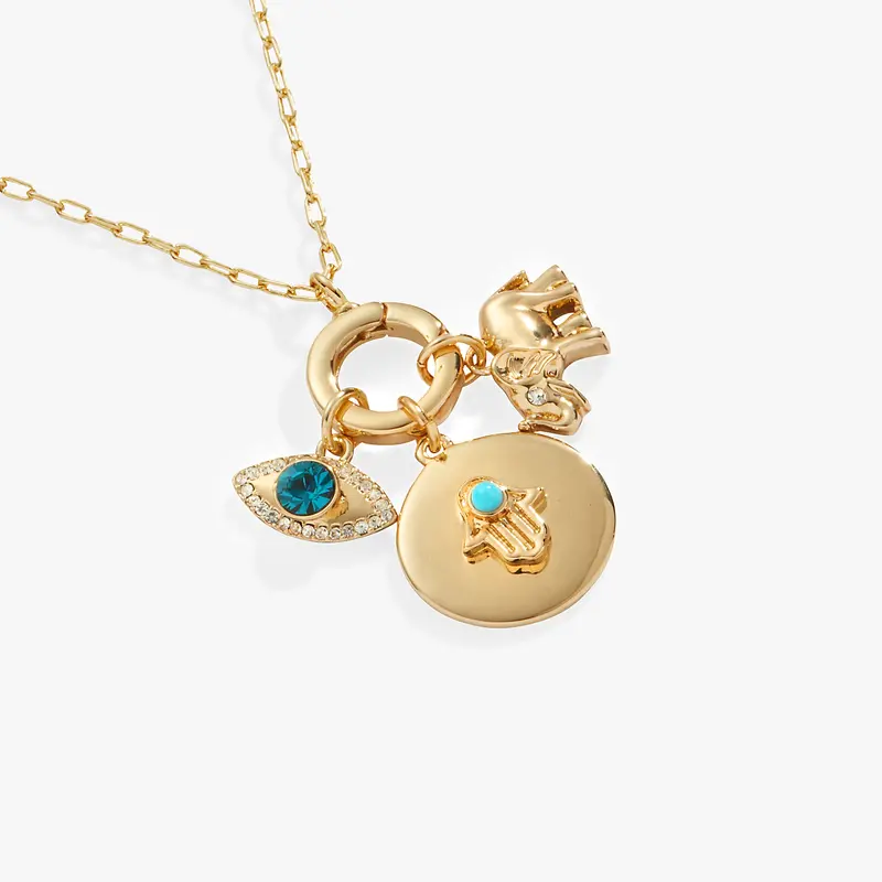 Protective Charm Necklace with Mix-and-Match Pendants