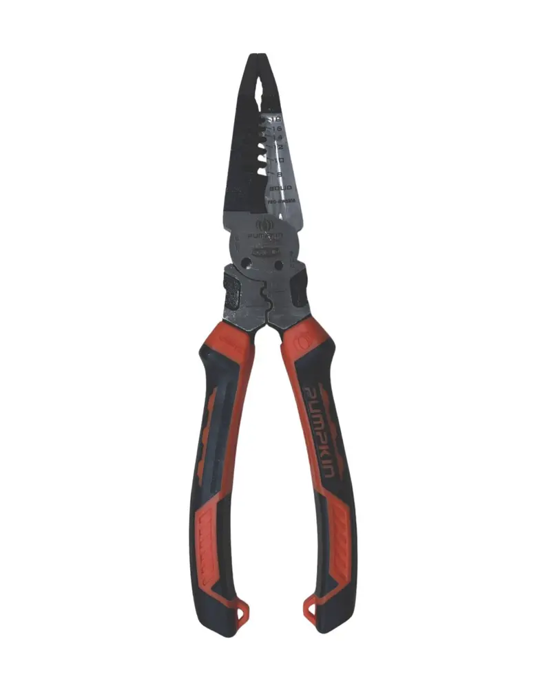 Pumpkin Long-Nose Combination Plier – 8.5-Inch Wire Stripping & Gripping Tool