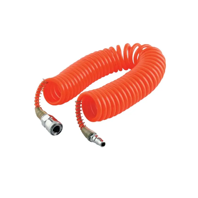 Pumpkin Spring-Coiled PU Hose – Flexible 6m / 9m / 12m Retractable Air or Water Hose, Industrial Grade | PM31477 / PM31478 / PM31479