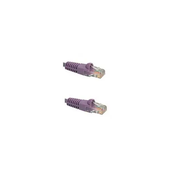 Purple Cat5e Booted Patch Cable – 10 ft High-Speed Ethernet Cord