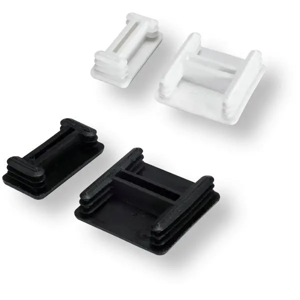PVC End Caps – Black & White Options, 41×21 mm and 41×41 mm Sizes (OL21 / OL41)