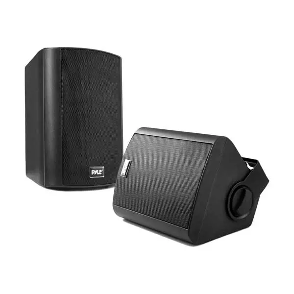 Pyle PDWR52BTBK Outdoor Bluetooth Wall Speaker – 5.25″, Matte Black Housing