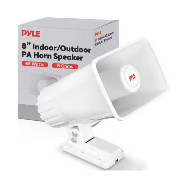 Pyle PHSP5 8-Inch Weather-Resistant PA Horn Speaker – 65W Indoor/Outdoor Audio