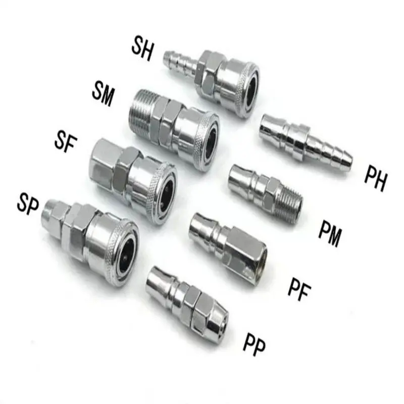 QC- Industrial Quick Coupling Fitting – For Rapid Connection/Disconnection of Air, Fluid, or Hydraulic Lines