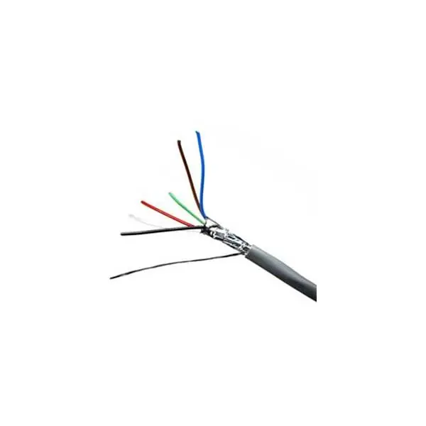 Quabbin 8180: 24 AWG 6-Conductor RS-232 Shielded Cable (Gray PVC, Sold by Foot)