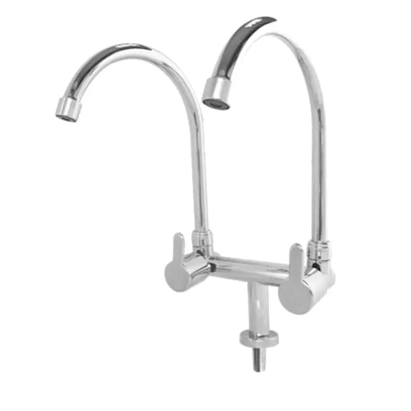 Quarter-Turn Twin-Spout Sink Faucet – Showy Model 3020