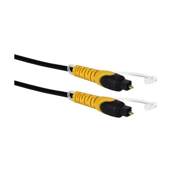 QVS FCTK-03 3-Foot Toslink Optical Audio Cable — Low-Latency SPDIF Digital Audio Link