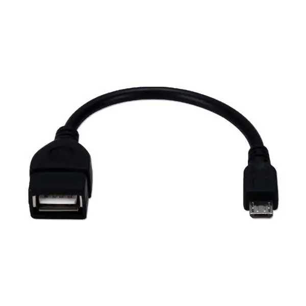 QVS Micro-USB to USB-A OTG Adapter – 6-Inch Smartphone/Tablet Converter