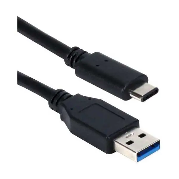 QVS USB-C to USB-A 10Gbps Cable — 1m SuperSpeed Data Sync & 60W Charging