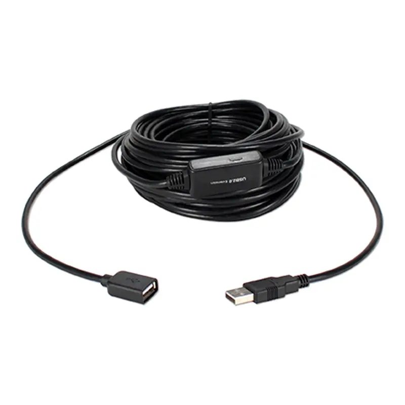 QVS USB2-RPTR-65 65ft Active USB 2.0 Extension Cable – 480Mbps