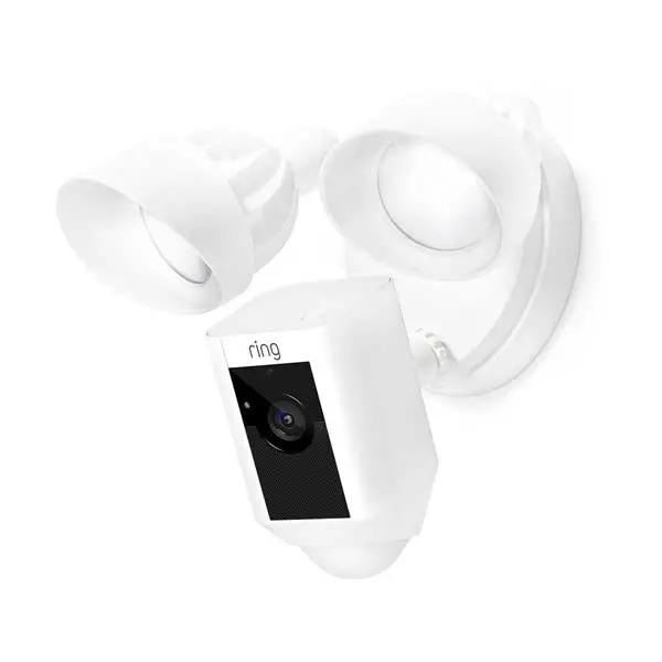 Ring Wired Floodlight Security Camera – White Finish