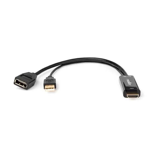 Rocstor HDMI-to-DisplayPort Adapter — USB-Powered, Supports 4K@30Hz (Y10A234-B1)