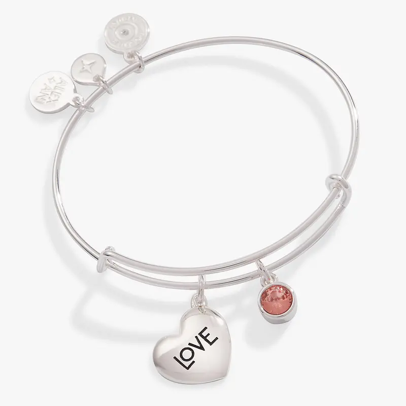 Romantic Heart Multi-Charm Adjustable Bangle