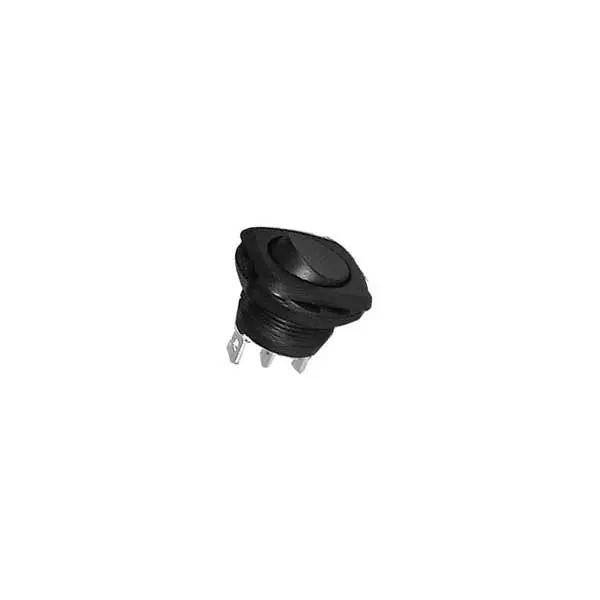 Round Rocker Switch with Square Bezel – SPST On-Off Function