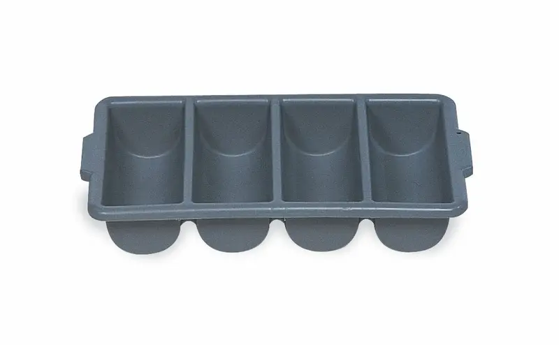 Rubbermaid Four-Compartment Cutlery Bin in Gray