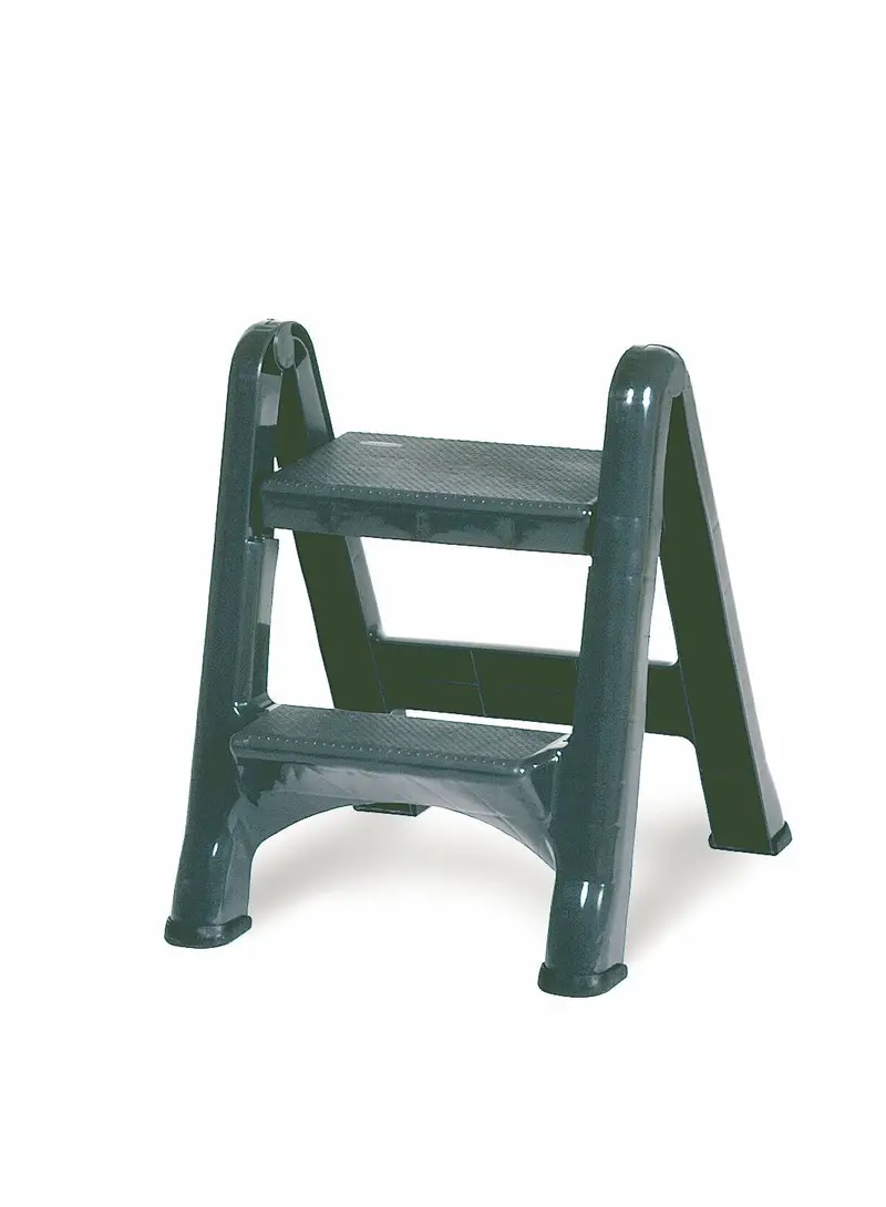 Rubbermaid Two-Step Folding Stool – Compact Cylindrical Stepstool