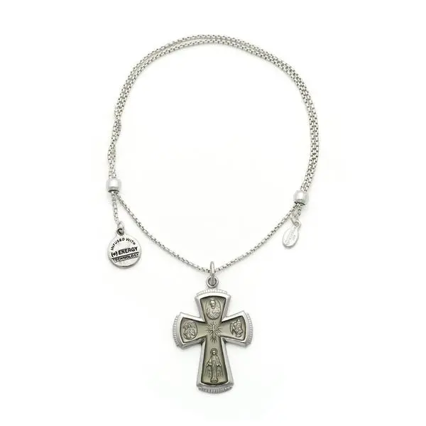 Sacred Cross Slider Charm Bracelet for Spiritual Style