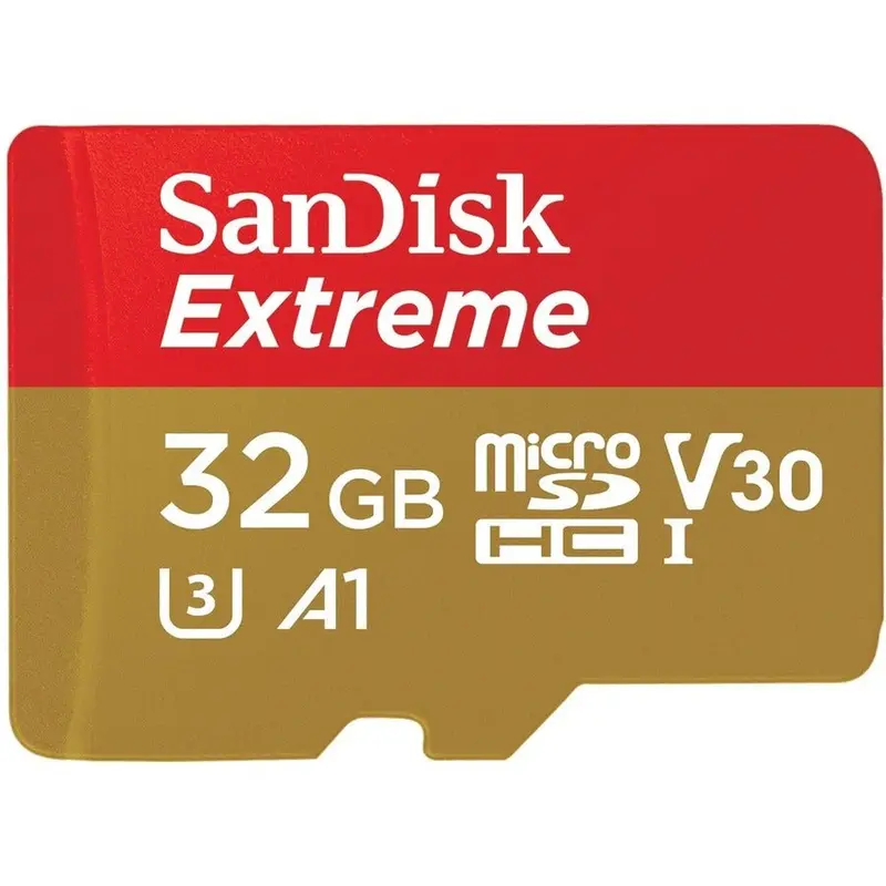 SanDisk Extreme microSDXC Card – 32GB, UHS-I U3, Class 10, High-Performance Mobile Storage