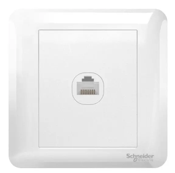 Schneider Electric Single-Gang Cat5e Data Socket with RJ45 Port | A3G31RJ5E-WE