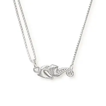 Seahorse Pendant Pull-Chain Necklace