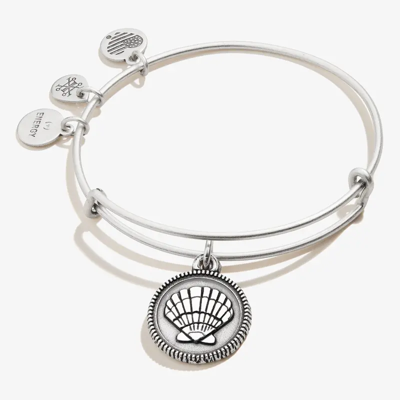Seashell-Themed Adjustable Bangle Bracelet