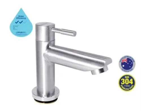 Selleys SUS304 Cold-Only Basin Tap – Stainless Steel Stick-Handle Design (Model: SEY-S6051)