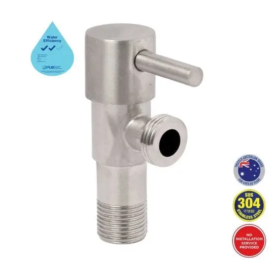 Selleys SUS304 Stainless Steel Angle Valve – M15x15mm Threaded Connection | SEY-S6072