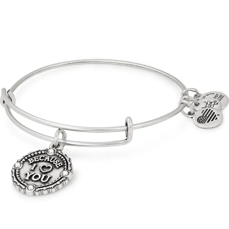 Sentimental ‘Because I Love You’ Charm Bangle