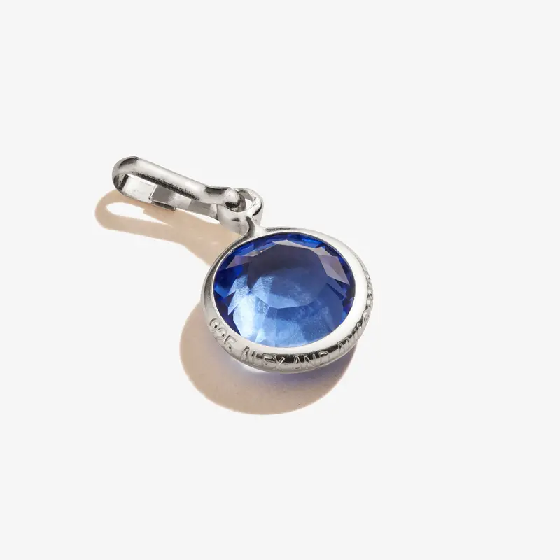 September Birthstone Necklace with Genuine Sapphire Charm