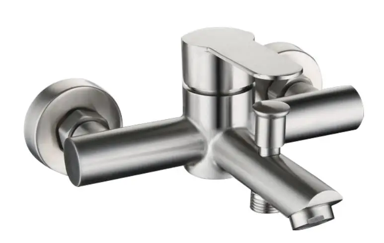 Showy 3569 Bold-Edge Long-Spout Bath & Shower Mixer – 304 Stainless Steel | SHOWY-3569-000