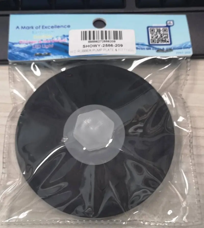 Showy Heavy-Duty Replacement Rubber Pump Plate & Fitting Kit – SHOWY-2586N-RF